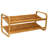 8 Pair Stackable Solid Wood Shoe Rack