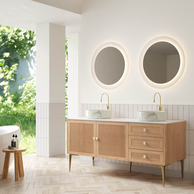 Meuble-lavabo autoportant en contreplaqué Munin