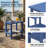 2-Tier Adirondack Outdoor Side Table, All-Weather HDPE Patio End Table-157186937