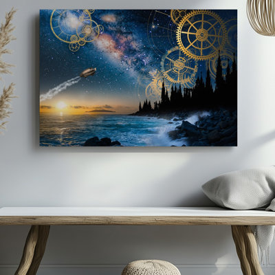 Toile dans une scène cosmique à couper le souffle avec un ciel étoilé profond débordant d'art