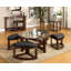 Ensemble de table basse avec repose-pieds en verre