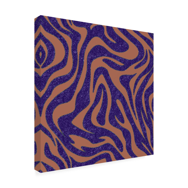 Art sur toile, motif de saumon mauve à 12 coups, H 35 po x l 35 po