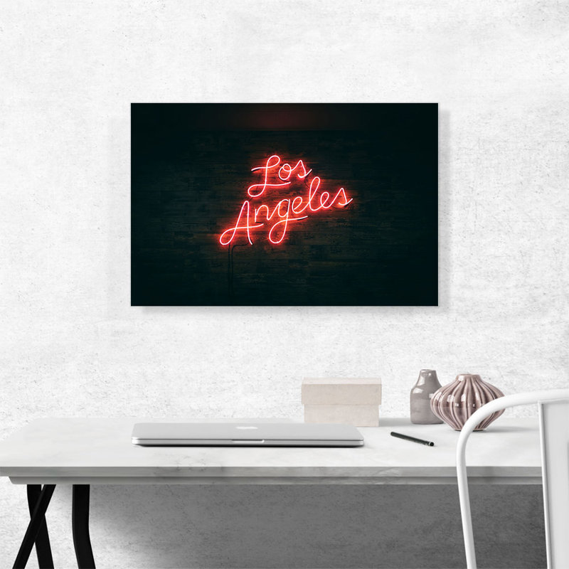 «Los Angeles Neon Sign», reproduction de photo sur toile tendue, H 18 po x l 26 po x P 1,5 po