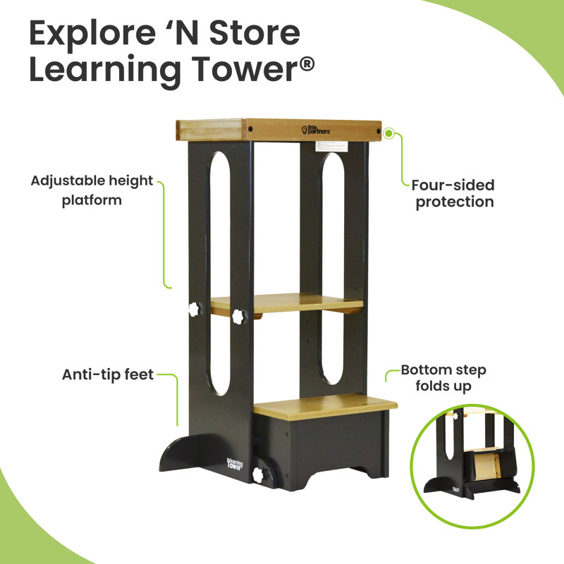 Tour pour enfants Explore 'N Store, Gris anthracite / naturel 