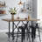 Counter Height Bar Table, 62.99" Long Pub Bar Table With Metal Footrest For Dining Kitchen Breakfast-1955785332