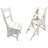 Elegant White 34" High x 16.5" Wide x 20" Deep Space-Saving 2-in-1 Folding Chair and Step Ladder-285272070