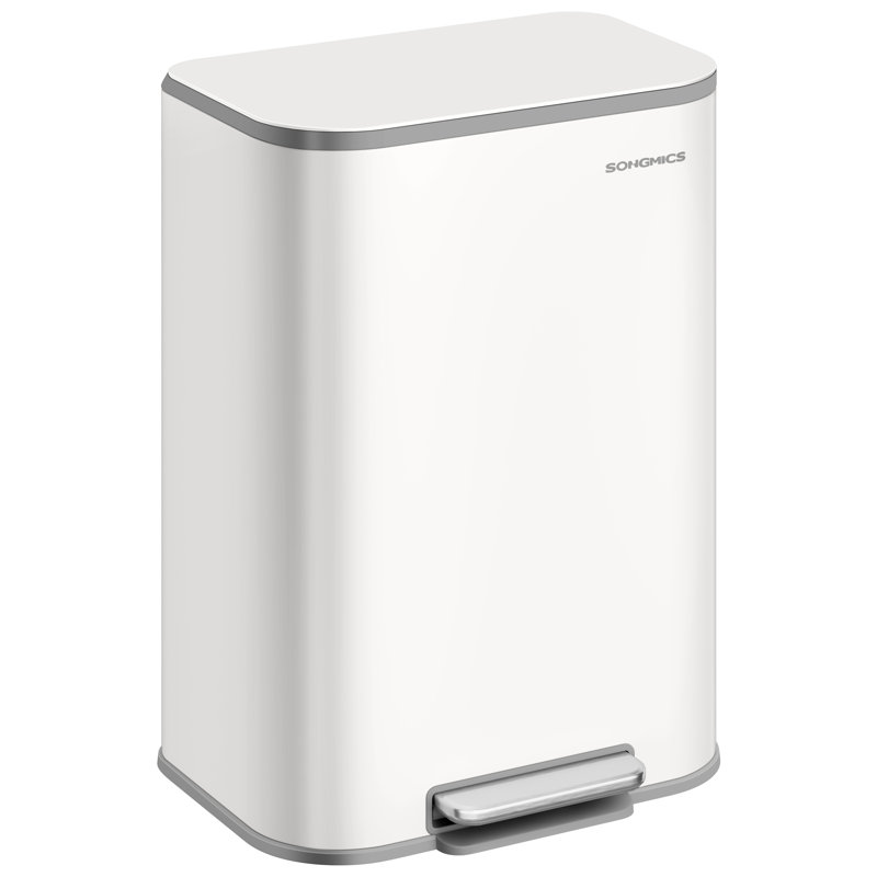 Step On Kitchen Trash Can, 50 L, Cloud White, 61cm H x 35cm W x 45cm D