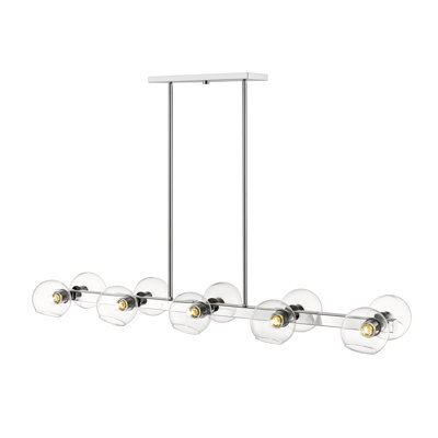 Luminaire suspendu linéaire pour îlot de cuisine 10 lumières Gaines