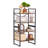 3-Tier Industrial Bookshelf, Rustic Wood and Metal Bookcase, Small Space Storage Shelf for Living Room, Bedroom, or Office-304314708