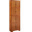 Armoire de rangement en chêne à 8 tablettes et 8 portes, 72,4 po de hauteur. Pour différents endroits. Extérieur lisse, salle à manger de construction.