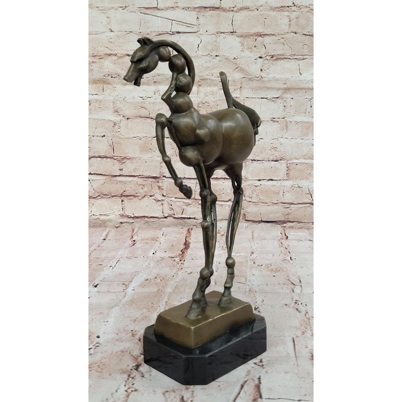 Sculpture abstraite cheval en bronze, sculpture abstraite, art moderne 13 po x 8 po