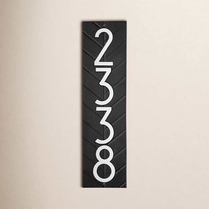 Plaque murale Mid-Century, Noir / blanc, Oui