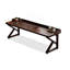 Bureau rectangulaire en bois massif brun noisette-778423504