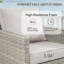 Ensemble de conversation modulaire en rotin et osier avec chaises berçantes pivotantes et table basse Clolt Arnoltice-38706505