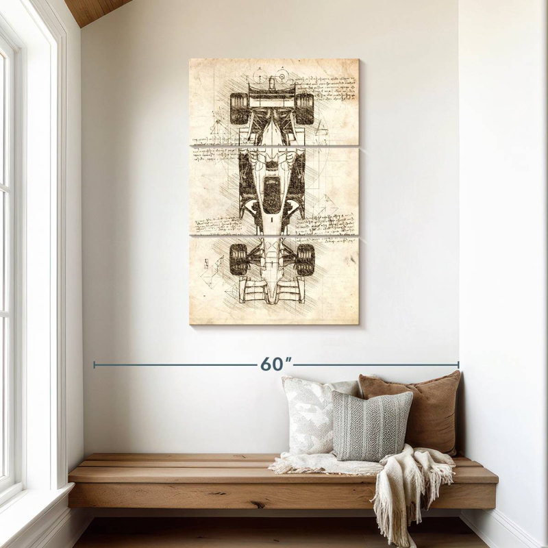 Mehar F1 Car Top View, 45" H x 28" W