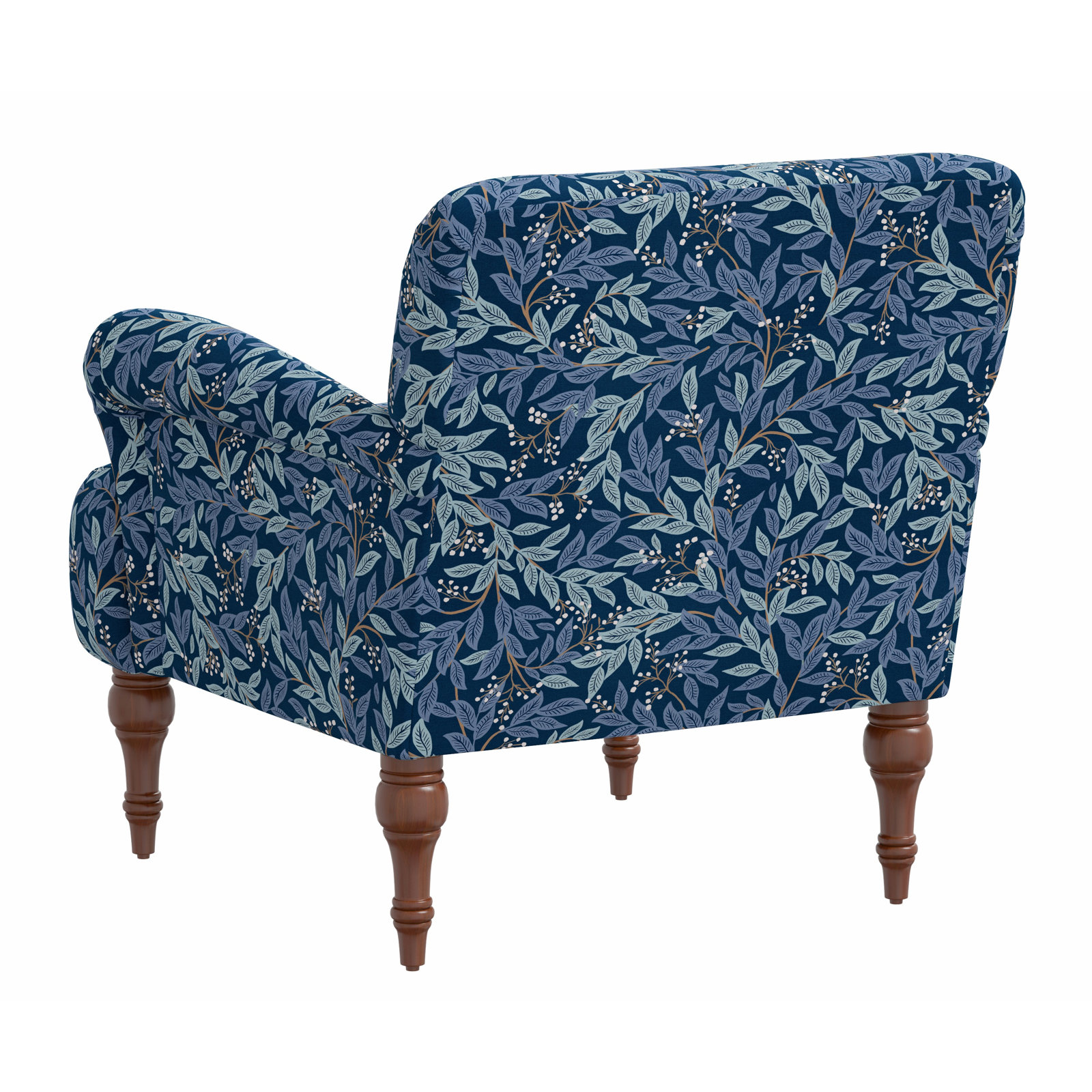 Rifle Paper Co. x Cloth & Company Bristol Armchair, Rpc Willowberry Navy Linen, Natural