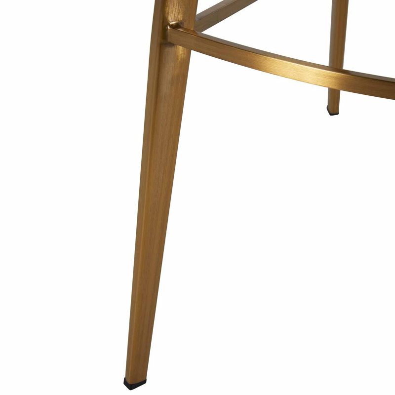 Hines 30" Transitional Black and Brown Leather Bar Stool