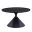 Ensemble de 2 tables basses rondes, plateau de table à motif noir avec base en acier, table basse multifonctionnelle à la mode-105946349