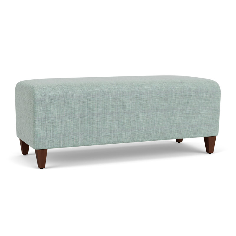 Banc de réception Ravenna, Bois de noyer, Chambray écume de mer