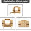 Armoire à lit escamotable en bois massif et rotin avec 2 tablettes latérales-1094482132-1094482130