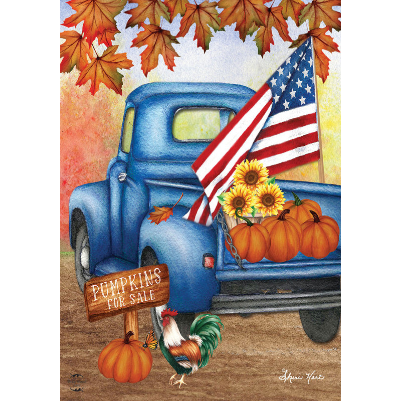 Drapeau de jardin d'automne patriotique