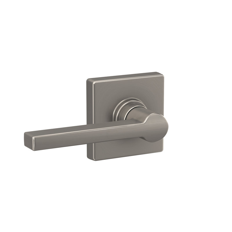 J Series Solstice Lever Hall and Closet Lock with Collins Trim, Satin Nickel