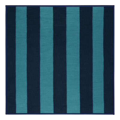 Machine Washable Checkered Blue Area Rug