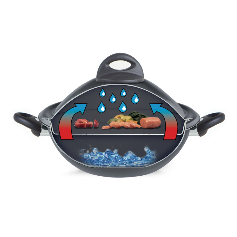 4 pièces cuisivin ensemble de woks en aluminium avec couvercle Pensofal