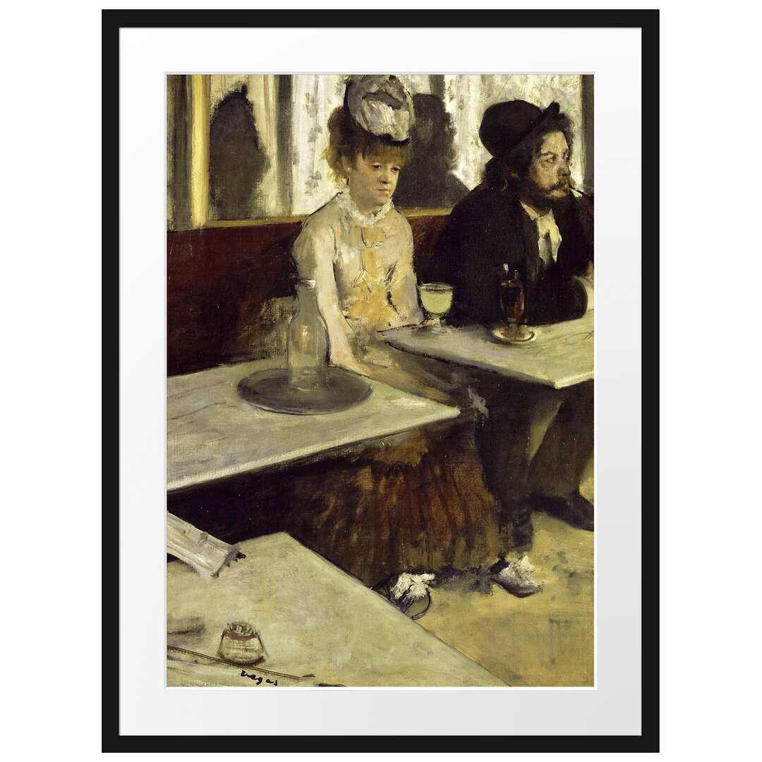 Gerahmter Kunstdruck In a Café von Edgar Degas