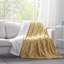  Couverture en fausse fourrure jaune-2096957568