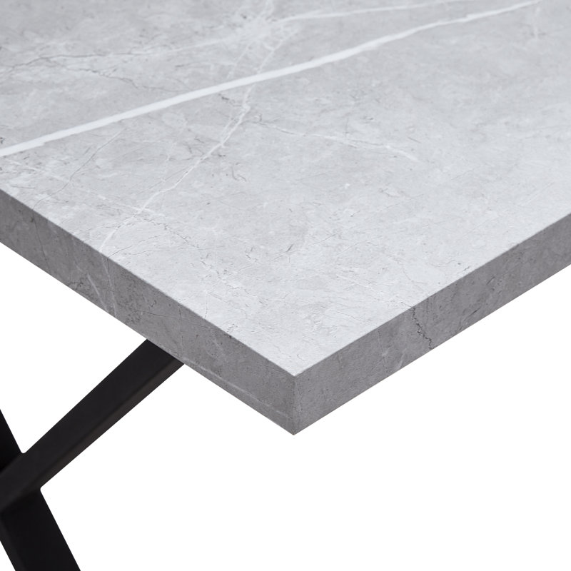 Paramonos Metal Base Dining Table, Grey