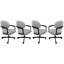 4 chaises de salle à manger pivotantes en métal - Style M-70-72467231-72467232-129680735