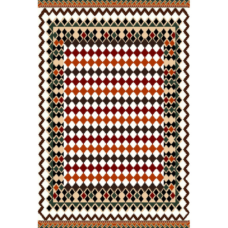 Stylish Hall Carpet (3.3 x 4.9 ft), 100% Polyester, 0.3 in Pile Height | Antibacterial, Non-Slip PVC Dot Underside | Woven Design with 3D Digital Printing | Machine Washable, Perfect for Home Décor & Comfort