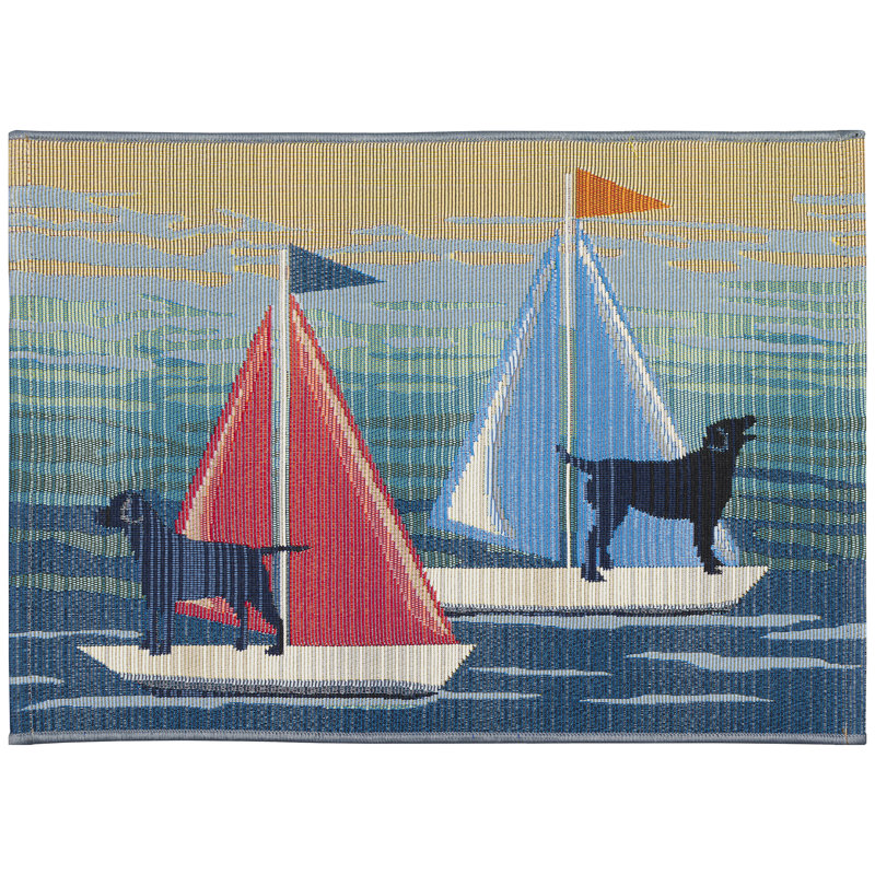 Tapis de cuisine Smithies See Spot Sail, Rectangle 2 pi 5 po x 3 pi 11 po