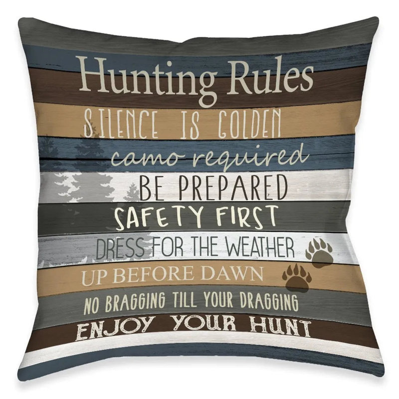 Coussin décoratif d'extérieur Hunting Rules