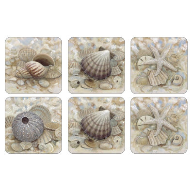 Pimpernel Beach Prize Coasters 4"X 4"