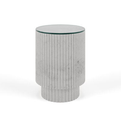 Plateau de table rond en verre trempé