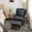 Fauteuil capitonné et repose-pieds HIMO de 28,3 po de largeur-69428566