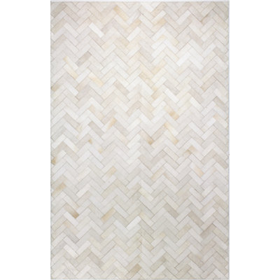 Marsha Cowhide Chevron Indoor Rug
