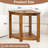 25" W Solid Teak Corner Shower Bench, Water Resistance Shower Chair & Shaving Footrest, Teak Bathroom Bench for Inside Shower
