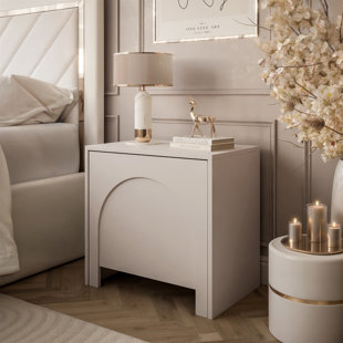 ARIADNA 54cm W Manufactured Wood Bedside Table