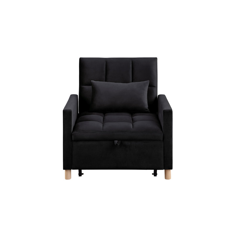 Kayari Recliner, Black Velvet