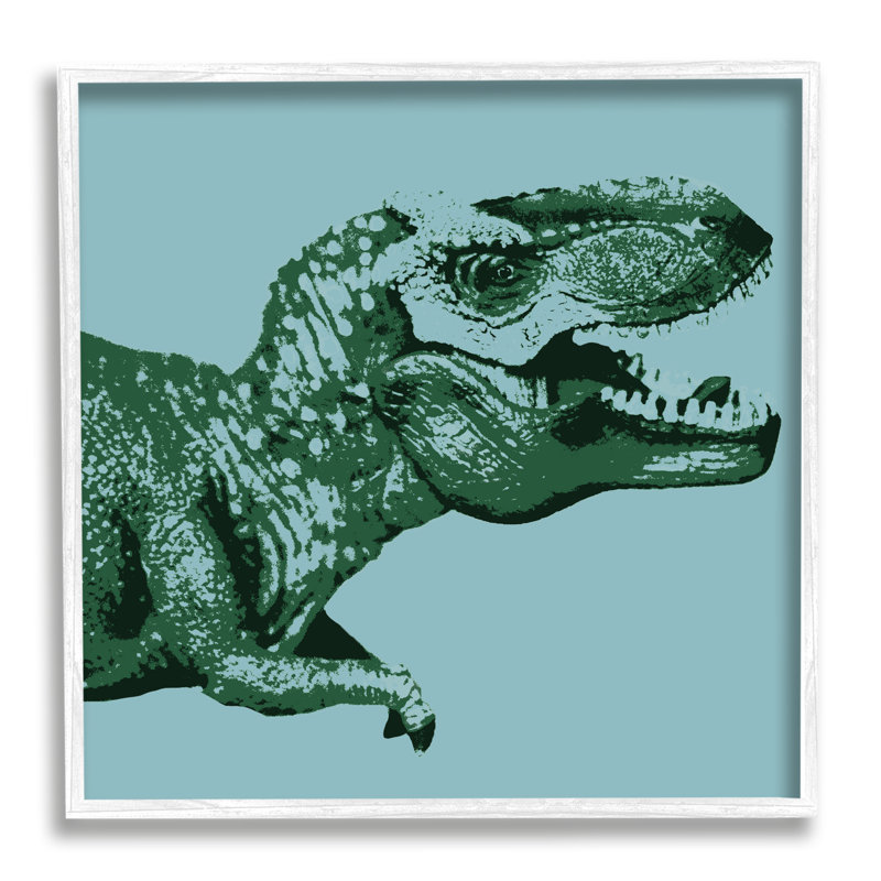 «Pop Style T-Rex Dinosaur Kids Wildlife Design» par Daphne Polselli, reproduction d'art graphique sur toile flottante
