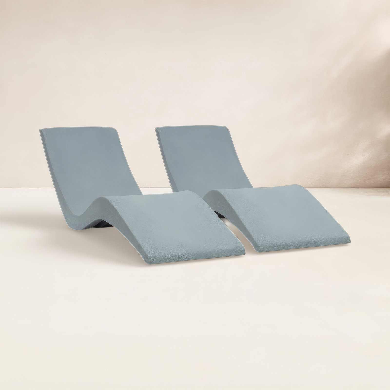 In-pool Chaise Lounger for 0-9 In. of Water, Gray