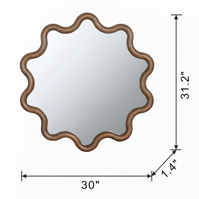 Jamesena Solid Wood Wall Mirror