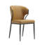 Chaise rembourrée en cuir brun clair Kirsten-1306590554