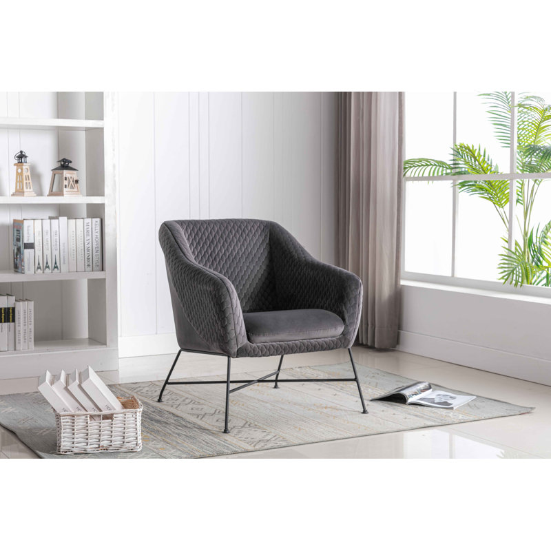 Velvet Armchair, Cinder