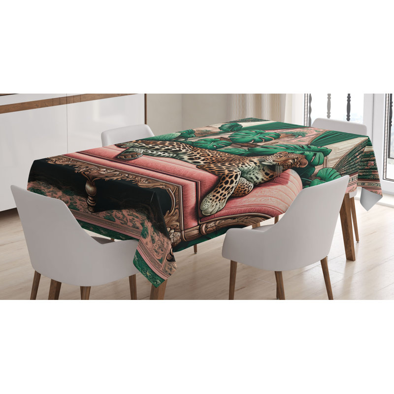 Andreu Rectangle No Pattern Microfiber Tablecloth, 70" Rectangle