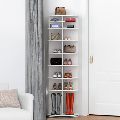 8-Tier Rotating Shoe Rack Tower
