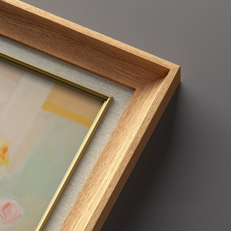Doux pastel rose doux, impression florale, nature morte - ensemble de 2 reproductions d'art encadrées de qualité supérieure sur papier 26 po x 36 po